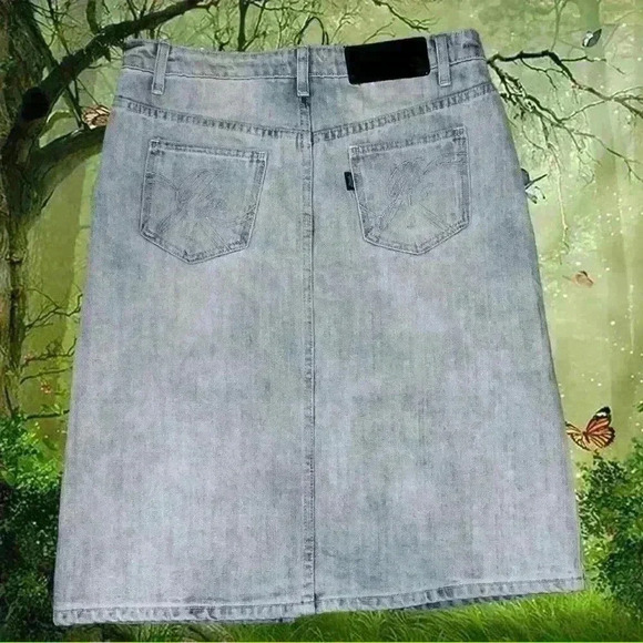 NWT Y2k Dolls Kill Denim Midi Skirt - Picture 5 of 7